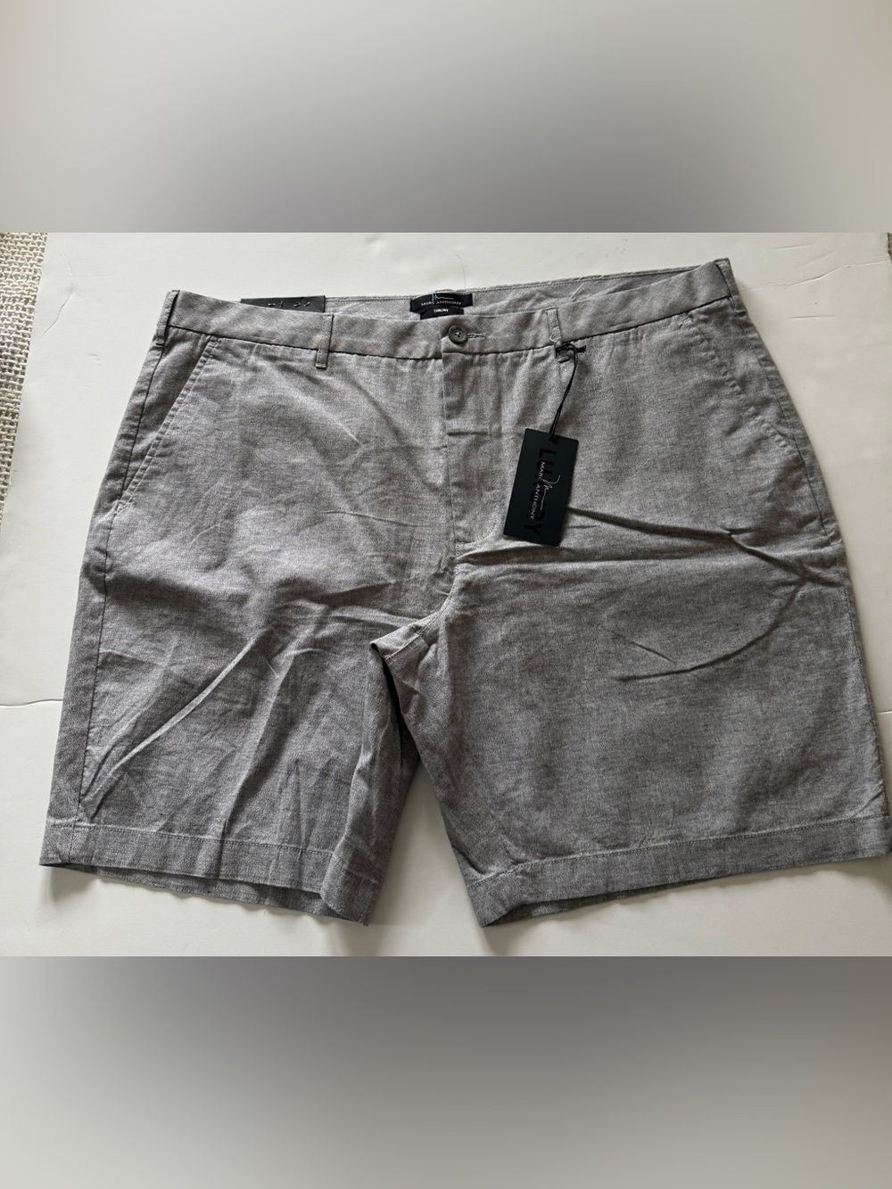 Marc Anthony new 42 gray slim fit cotton shorts